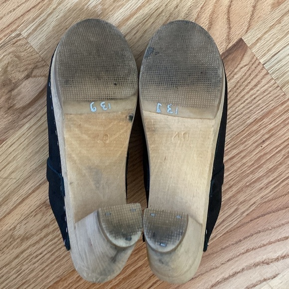 MAGUBA of Sweden Stockholm Berkeley Clogs Mules Womens 9 Suede Wooden Black - Picture 6 of 14